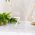 thumbnail image 1 of UNIQOOO Clear Arch Acrylic Table Sign for Wedding, Blank for DIY, Calligraphy Numbers Signages, Pack of 20, 5x7 Inches, 1/8 inches thick, 1 of 9