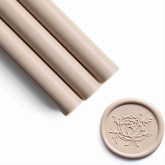 UNIQOOO Mailable Glue Gun Sealing Wax Sticks for Wax Seal Stamp - Nude, Earthy Neutural Tone, Great for Boho Wedding Invitations, Cards Envelopes, Snail Mails, Craft Project, Gift Ideas, Pack of 8