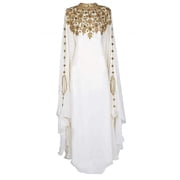 UNIQUE KAFTANS Kaftan Farasha Maxi Dress White