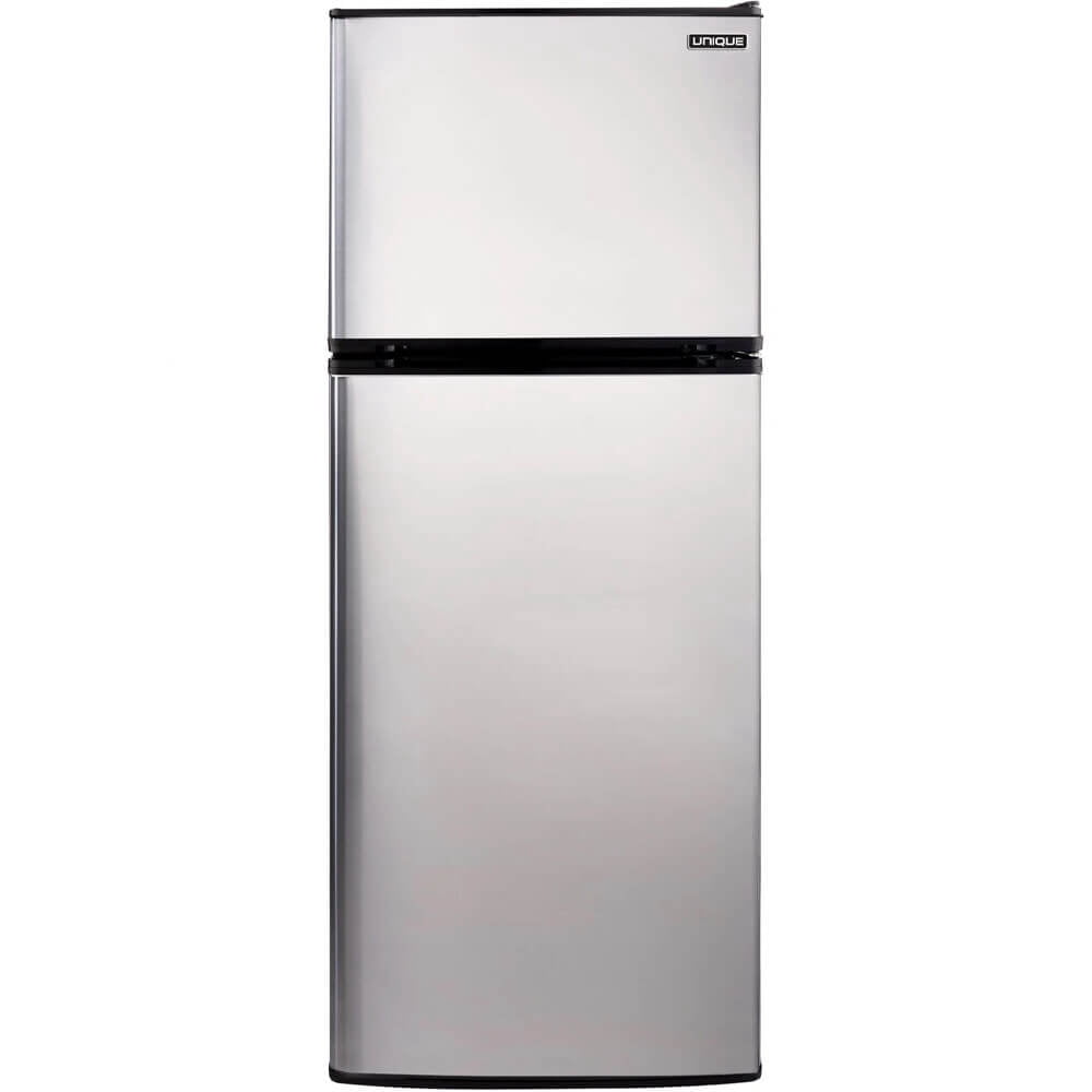 UNIQUE10.3 Cu. Ft. Stainless Solar DC Off-Grid Top Freezer Refrigerator