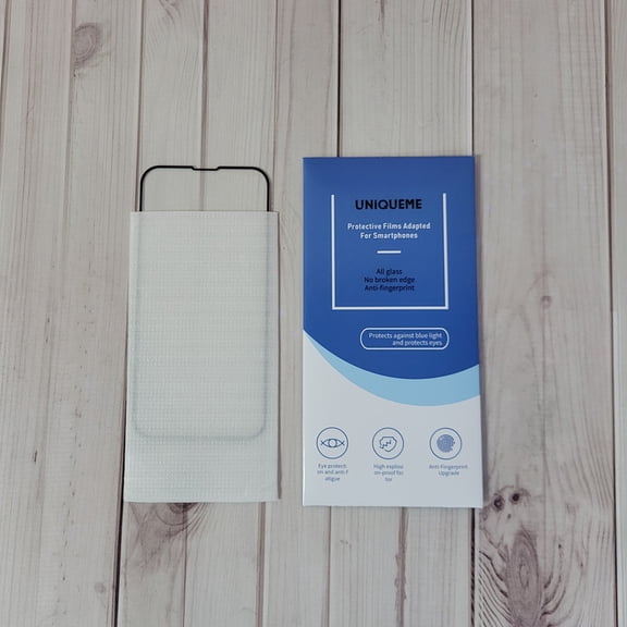 UNIQUEME Protective films adapted for smartphones,  Anti-Fingerprint, HD Clear, Bubble-Free Installation Kit