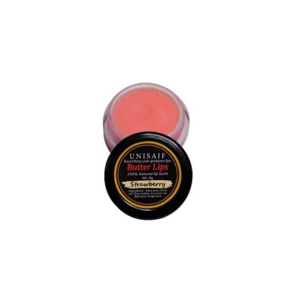 UNISAIF Strawberry Lip Balm - Vegan Lip Balm Lip Brightening for Dark Lips | Best Lip Balm | Moisturizing Lip Balm | Best Lip Moisturizer for Very Dry Lips | Lip Balm Organic ( 0.28Fl oz 8g )