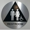 thumbnail image 1 of UNISEX ACCESSIBLE RESTROOM CA - (Aluminium, Brush Silver, 12 Diameter) The sensation line, 1 of 2