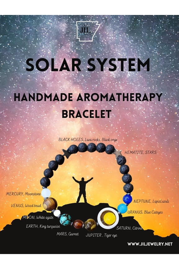 UNISEX HANDMADE SOLAR SYSTEM BARCELET FOR KIDS AND ADULTS, Be the center of your own universe