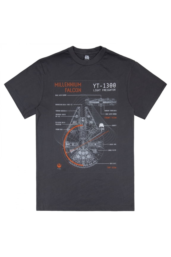 Falcon Blueprint Adult Graphic Tee (Unisex), S to 2XL