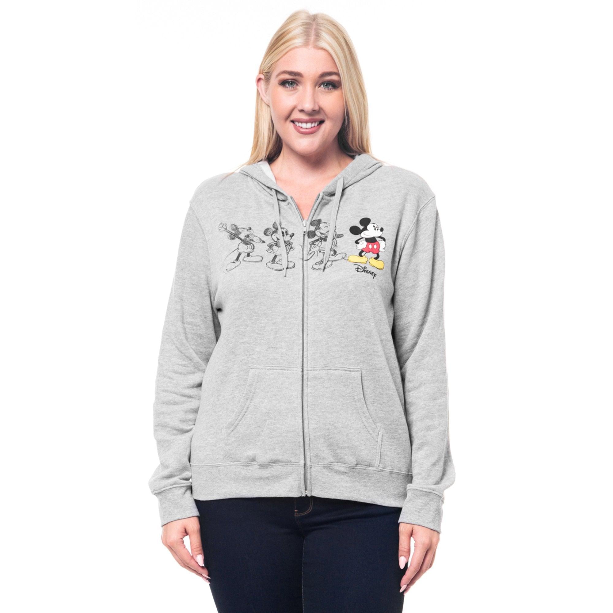 Free Shipping Disney Mickey Mouse Women s Zipup Hoodie Jacket Gray Walmart