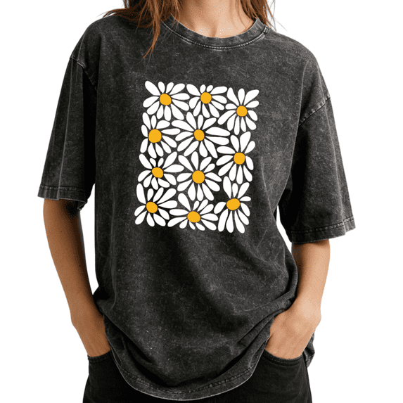 UNISHE Women's Walk By Faith Graphic Vintage Washed T-Shirt Short Sleeve Oversized Quiet Faith Tee