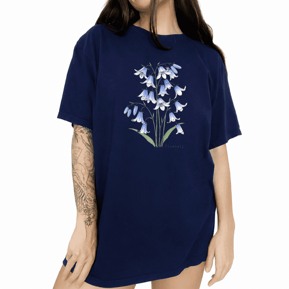 UNISHE Botanical Garden Wildflower Print T-Shirt For Women Plus Size Summer Crewneck Top
