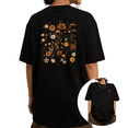 thumbnail image 1 of UNISHE Fall Wildflower Womens Print Tshirt Graphic Tees White/Black S-5XL Tops, 1 of 4
