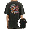 thumbnail image 1 of UNISHE Let Them Misunderstand You Keep Shining Retro Font Two-Sided Washed Short Sleeve Crew Neck T-Shirt, 1 of 5