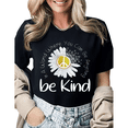 thumbnail image 1 of UNISHE Line Art Sunflower Womens Print Tshirt Graphic Tees White/Black S-5XL Tops, 1 of 4