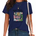thumbnail image 1 of UNISHE Not Lucky Simply Blessed Tee St. Patrick's Day Tee Retro Good Luck Religious Tops Navy, S, 1 of 5