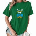 thumbnail image 1 of UNISHE Proud Cat Dad Creative Graphic Tee - Unique Cat Ear Silhouette Print Essential Humorous Pet Lover Top, 1 of 6