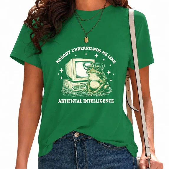UNISHE Unisex Vintage Desktop Computer Coder Meme Tee Ironic Programming Geek Fashion Top for Daily Outfit Green, 3XL