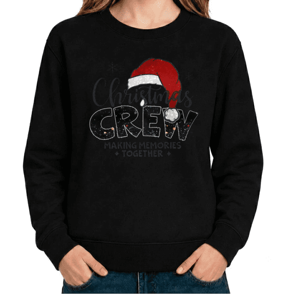 UNISHE Women Christmas Crew Holiday Memories Graphic Sweatshirt Festive Winter Party Long Sleeve Pullover Crewneck Shirt