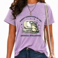 thumbnail image 1 of UNISHE Women Funny Programmer Frog Print Tops Nobody Understands Me Like Graphic Tees Casual Acid Wash Vintage T Shirts Purple, XL, 1 of 6
