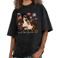 thumbnail image 1 of UNISHE Women Holiday Celebration T-shirts Washed Crewneck Short Sleeve Tees Funny Duck Graphic Tops Casual Summer, 1 of 6