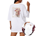 thumbnail image 1 of UNISHE Women Rooted In Christ Floral Christian Colossians 2 Graphic Tee Crew Neck Short Sleeve S-5XL White S-5XL Tops, 1 of 5