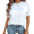 thumbnail image 1 of UNISHE Women Tropical Hibiscus Flower Graphic Short Sleeve T-Shirt Soft Cotton Comfortable Tee, 1 of 5