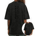 thumbnail image 1 of UNISHE Women Washed Jesus The Way The Truth The Life Christian Inspirational Graphic T Shirt Fashion Short Sleeve Black S-2XL Tops, 1 of 6