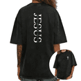 thumbnail image 1 of UNISHE Women Washed Jesus The Way The Truth The Life Christian Inspirational Graphic T Shirt Fashion Short Sleeve Black S-2XL Tops, 1 of 6