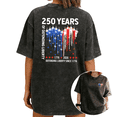 thumbnail image 1 of UNISHE Women's 250 Years of Defending Liberty 1776-2026 Vintage Washed T-Shirt Short Sleeve Relaxed Fit Black S-2XL, 1 of 5