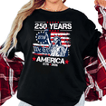 thumbnail image 1 of UNISHE Women's 4th of July 250 Years of Freedom Statue of Liberty Patriotic USA Short Sleeve T-Shirt Casual Cotton Crewneck Top, 1 of 5