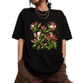 thumbnail image 1 of UNISHE Women's Aesthetic Botanical Graphic Tee - Vintage Floral Print Short Sleeve Crewneck T-Shirt Casual Summer Top, 1 of 6