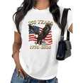 thumbnail image 1 of UNISHE Women's America 250 Patriotic Graphic Short Sleeve T-Shirt Eagle Flag Design Cotton Crewneck Casual Comfortable Fit Tops, 1 of 5