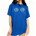 thumbnail image 1 of UNISHE Women's Blue Casual Summer Beach Coastal Seashell Graphic Short Sleeve T-Shirts Tops, 1 of 6