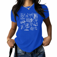 thumbnail image 1 of UNISHE Women's Bookish Graphic Tee "Books Are My Love Language" Print - Short Sleeve Crewneck Summer T-Shirt, Minimalist Literary Top for Ladies, 1 of 6