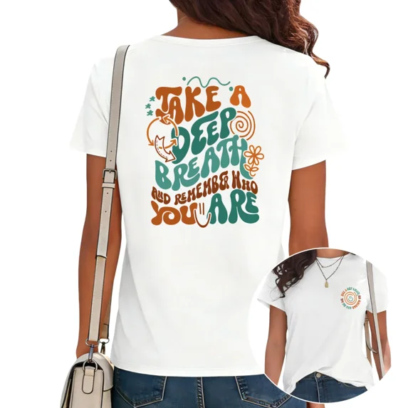 UNISHE Women's Faith Can Move Mountains Graphic Tee Retro Mountain Landscape Top for Daily Outfit White, 4XL