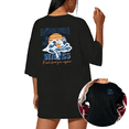 thumbnail image 1 of UNISHE Women's Happiness Comes In Waves Surf Beach Graphic Short Sleeve T-Shirt Fashion Crewneck Top, 1 of 5