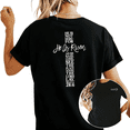 thumbnail image 1 of UNISHE Women's "He Is Risen" Vertical Scripture Easter Christian Graphic Short Sleeve T-Shirt Casual Cotton Crewneck Top, 1 of 5