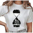 thumbnail image 1 of UNISHE Women's Hourglass Skeleton Graphic Short Sleeve T-Shirt Breathable Comfortable Crewneck Top, 1 of 5