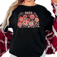 thumbnail image 1 of UNISHE Women's "It's Okay to Make Mistakes" Floral Graphic Short Sleeve T-Shirt Casual Cotton Crewneck Top, 1 of 5