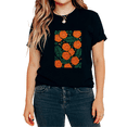 thumbnail image 1 of UNISHE Women's Marigold Flower Botanical Floral Graphic Tops Short Sleeve T-Shirt Soft Everyday Cotton Tees, 1 of 5