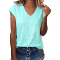 thumbnail image 1 of UNISHE Women's Mental Health Matters Floral Brain Graphic V-Neck Short Sleeve T-Shirt Awareness Tee, 1 of 6