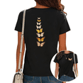 thumbnail image 1 of UNISHE Women's Monarch Butterfly Vertical Graphic Tops Short Sleeve T-Shirt Fashion and Comfortable Tees, 1 of 5