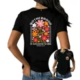 thumbnail image 1 of UNISHE Women's Motherhood Is Kingdom Work Christian Bible Verse Proverbs 31:25-28 Floral Graphic Short Sleeve T-Shirt Casual Cotton Crewneck Top, 1 of 5