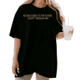 thumbnail image 1 of UNISHE Women's "No One Comes To The Father, Except Through Him" Christian Graphic Short Sleeve T-Shirt Cotton Crewneck Top, 1 of 5
