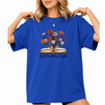 thumbnail image 1 of UNISHE Women's Open Book Wildflower Graphic Just One More Chapter Book Lover Short Sleeve T-shirt Relaxed Fit, 1 of 6
