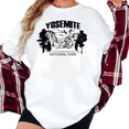 thumbnail image 1 of UNISHE Women's Retro Yosemite National Park Graphic Short Sleeve T-Shirt Casual Comfortable Crewneck Top, 1 of 5