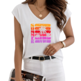 thumbnail image 1 of UNISHE Women's "SUMMER" Gradient Palm Tree V-Neck Sleeveless T-Shirt S-5XL Casual Beach Tank Top, 1 of 6