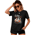 thumbnail image 1 of UNISHE Women's Salem Witch Halloween Reader Humor Graphic Tee Retro Distressed Bookish Festive Short Sleeve Top, 1 of 6