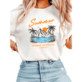 thumbnail image 1 of UNISHE Women's "Summer Adventure California" Mountain Beach Graphic Short Sleeve T-Shirt Casual Cotton Crewneck Top, 1 of 5