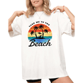 thumbnail image 1 of UNISHE Women's "Take Me To The Beach" Retro Sunset Graphic White Short Sleeve T-Shirt S-5XL Simple Crewneck Top, 1 of 5
