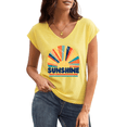 thumbnail image 1 of UNISHE Women's V-Neck Sleeveless Tank Top Sunshine Retro Rainbow Graphic Summer Casual Beach Vacation Tops Tees, 1 of 6