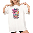 thumbnail image 1 of UNISHE Women's Vintage Ocean Sunset Landscape Print Short Sleeve T-Shirt White Casual Crewneck S-5XL Top, 1 of 5