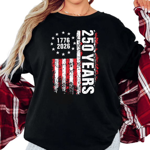 UNISHE Women's Vintage Patriotic USA 250 Years 1776-2026 American Flag Graphic Short Sleeve T-Shirt Cotton Crewneck Top